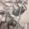 Heilige Christoffel draagt het Jesus kind
