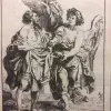 "Elias in de woestijn, wordt door een engel gevoed met brood en water"