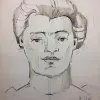 studie voor portret van een vrouw