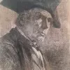 "Portret man met hoed"